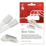 Label-The-Cable Mini 10er Set weiß 10 kleine Klettbinder mit