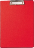Klemmbrett A4 hoch, rot Karton mit Folienüberzug