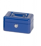 Geldkassette 152x125x81mm blau Sicherheitszylinderschloss mit 2