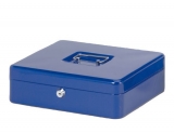 Geldkassette 301x250x89mm blau Sicherheitszylinderschloss mit 2