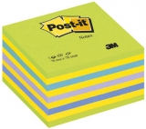 Post-it Notes WürfelNeon Grün/Blau 76x76mm 450 Blatt