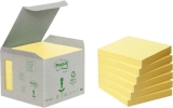 Post-it Notes Recycling Mini Tower gelb 76x76mm, 100 Blatt/Block