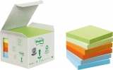 Post-it Notes Recycling Mini Tower Pastell 76x76mm, 100 Blatt/Block