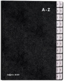 Pultordner A-Z schwarz Einband aus Hartpappe mit