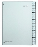 Pultordner 24tlg. A-Z, Color Einband, aus Hartpappe silber
