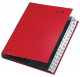 Pultordner 32tlg. 1-31 mit Color- Einband, aus Hartpappe rot,