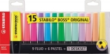 Textmarker Stabilo Boss Original 2-5mm Pastel 15er Etui