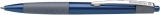 Druckkugelschreiber Loox blau mit weicher Soft-Grip-Zone, metallclip