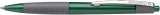Druckkugelschreiber Loox grün mit weicher Soft-Grip-Zone, metallclip