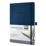 Notizbuch Conceptum, 80g, Softcover midnight blue, kariert, Stiftschlaufe