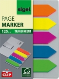 Haftmarker Pfeil 12x50mm 5 Farben auf Karte mit Klemmfunktion