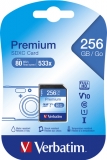 SDXC Speicherkarte, 256 GB, Premium Class 10, U1, R 45MB/s / W 10MB/s